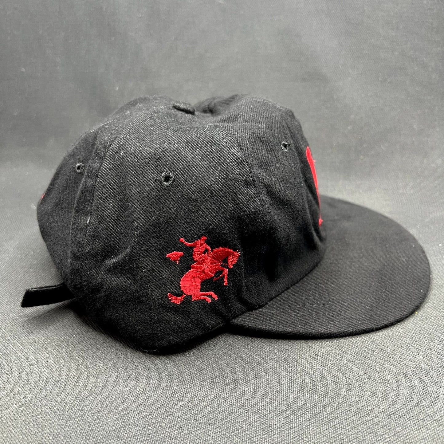 Vintage Marlboro Red “M” Strapback Hat Black Tobacco Promo Cap