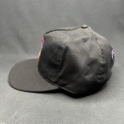 Vintage 90s Six Flags Thrill Seeker Snapback Hat Black USA