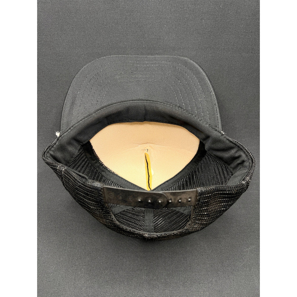 Vintage Apollo 11 NASA Space Trucker Hat Black Snapback Civic Cap Gold Leaf