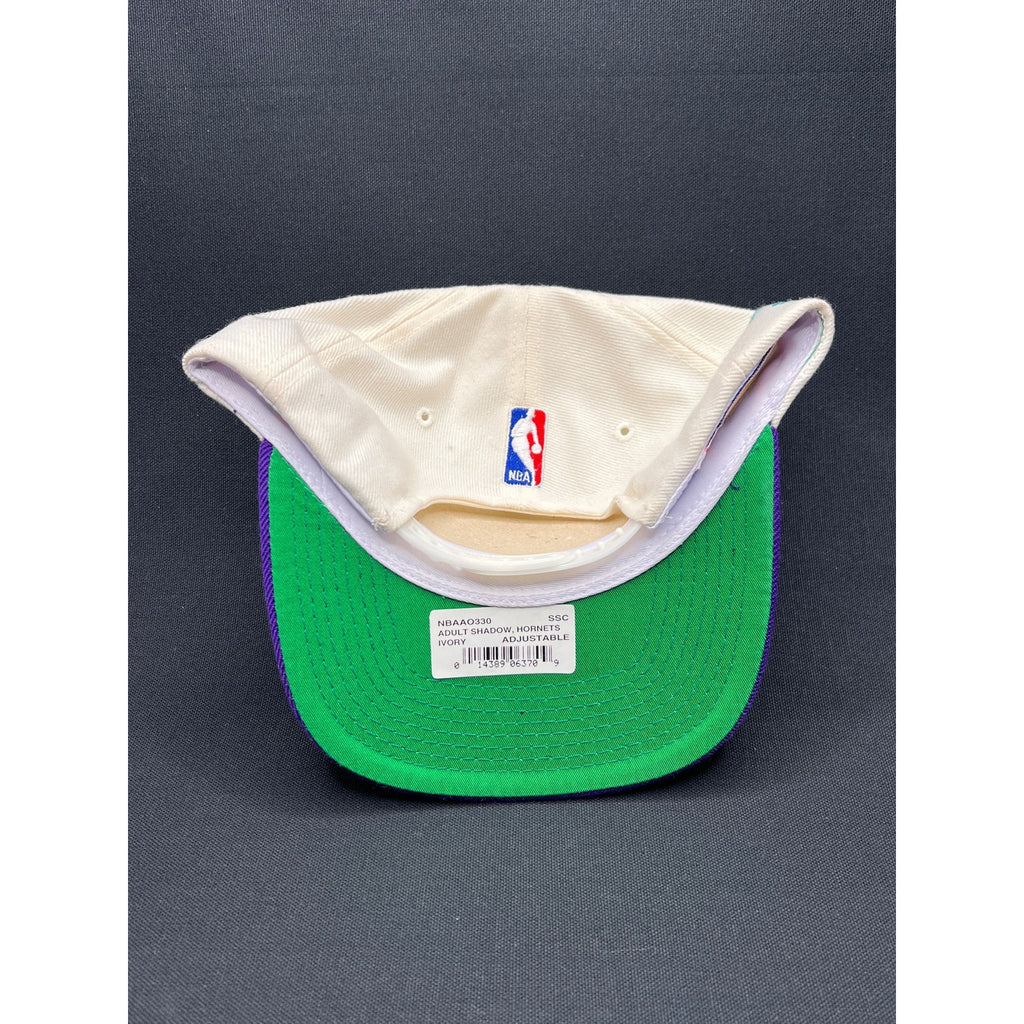 Vintage Charlotte Hornets Shadow Script Hat by Sports Specialties NWT