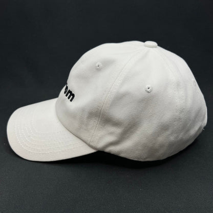 Sex.com White Strapback Hat Minimal Logo Adult Promo Cap Clean