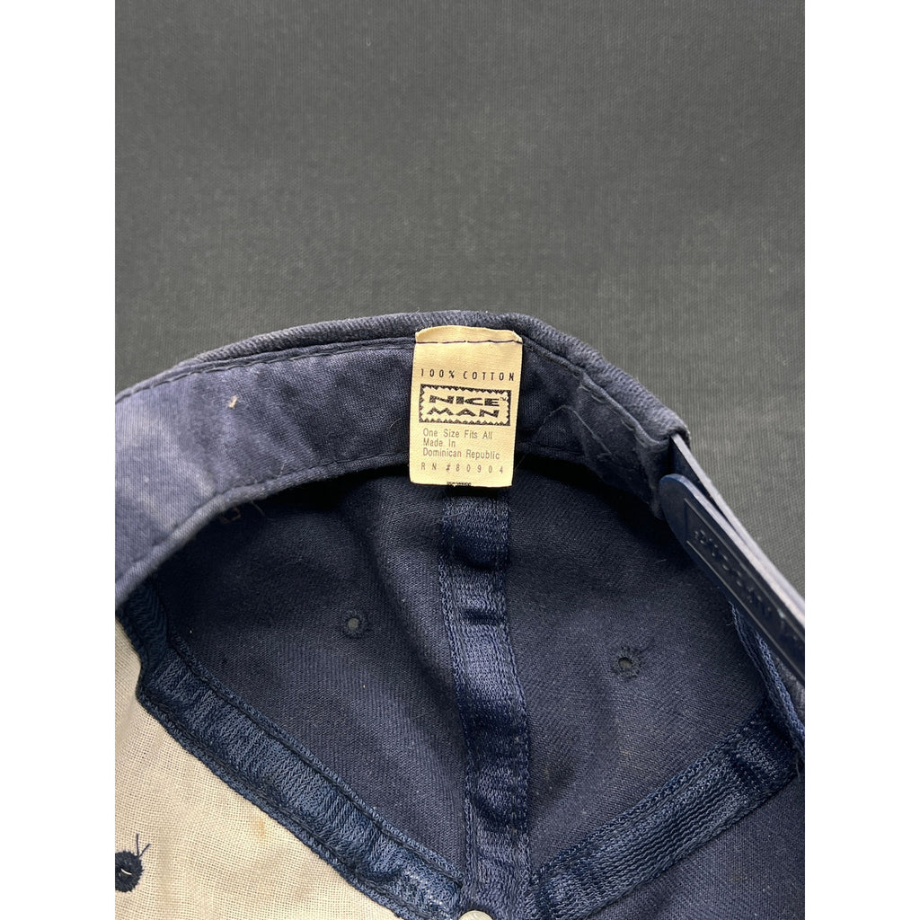 VH1 “Music First” Vintage Snapback Hat – 1990s Two-Tone Navy/Khaki (Promo)