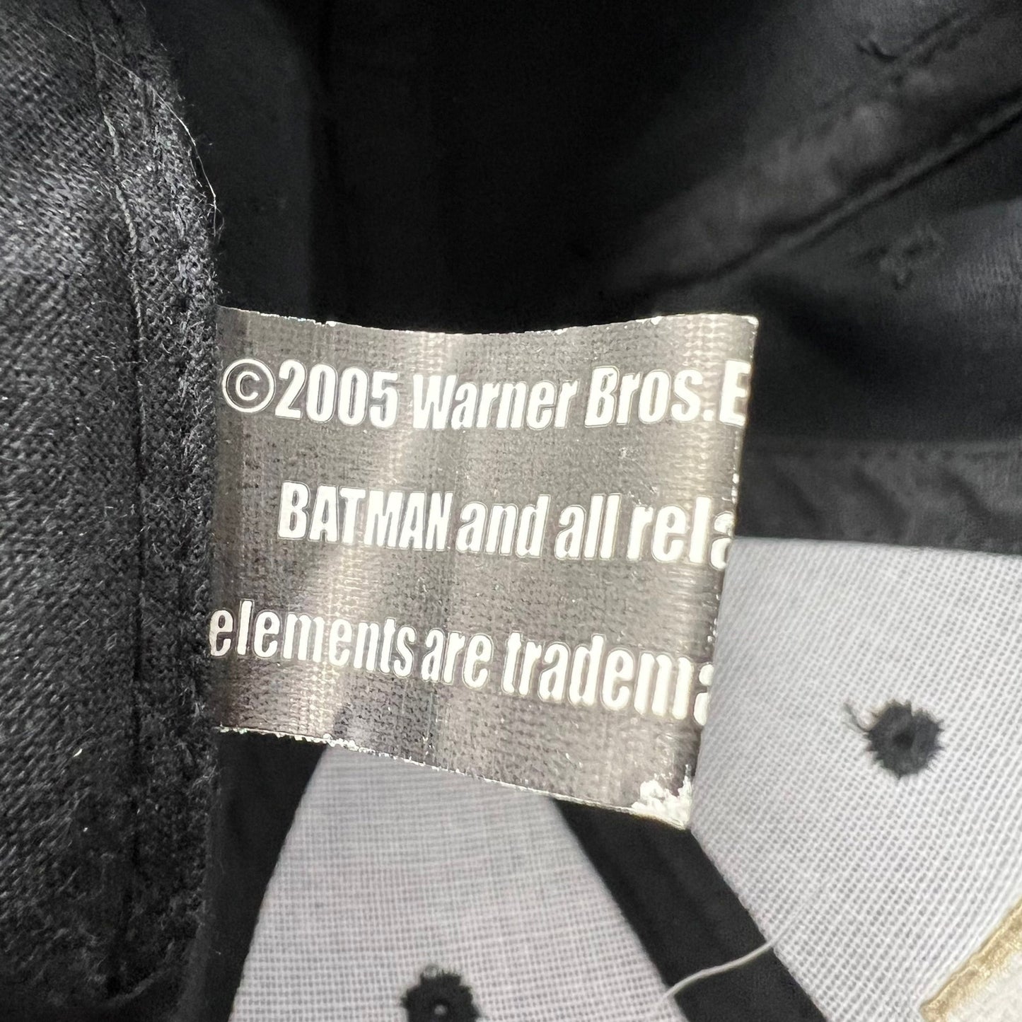 2005 Batman Begins Strapback Hat Vintage Movie Promo DC Comics Cap