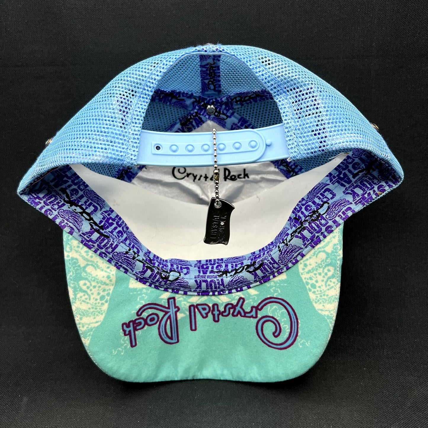 Crystal Rock Christian Audigier Rhinestone Trucker Hat Y2K NWT