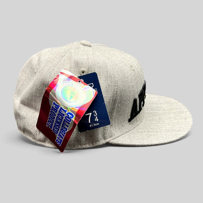 Raree Finds Appalachian State Mountaineers heather gray fitted hat with black APP STATE embroidery and flat brim