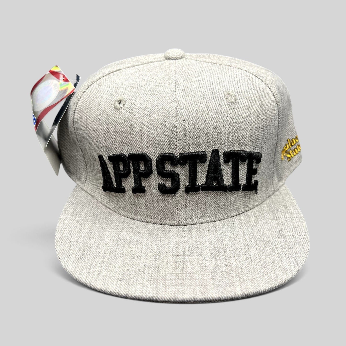 Raree Finds heather gray W Republic Appalachian State Mountaineers fitted hat with black raised front embroidery