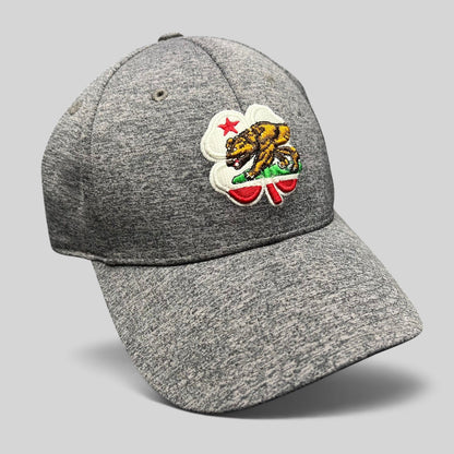 Raree Finds Black Clover heather gray performance golf cap with California bear and clover logo embroidery