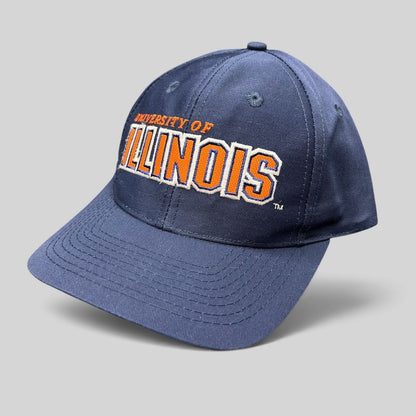 Raree Finds vintage Sports Specialties University of Illinois navy cotton snapback hat with orange embroidered logo