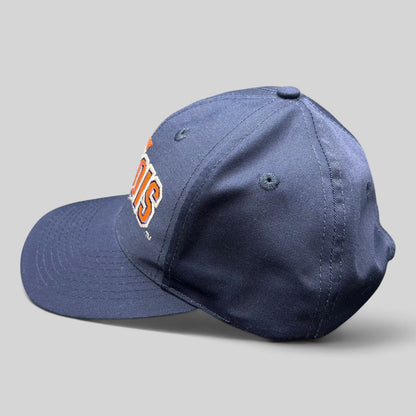 Raree Finds vintage University of Illinois Sports Specialties navy cotton snapback hat with orange embroidery