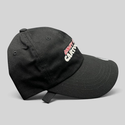 Raree Finds black cotton Looney Tunes Cartoons crew strapback hat with red and white embroidered front logo