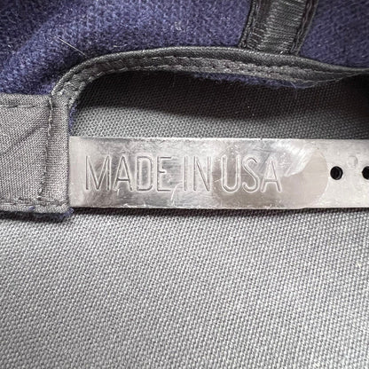 Raree Finds vintage 90s No Fear Gear snapback cap interior strap with Made in USA stamp on black adjustable closure