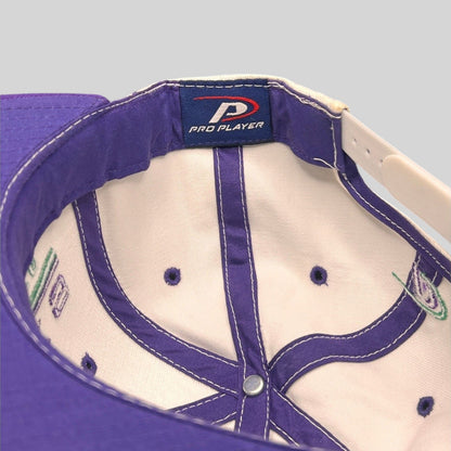 Raree Finds vintage Pro Player Milwaukee Bucks snapback hat interior label and white crown detail