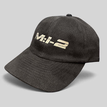 Raree Finds vintage black corduroy Mission Impossible 2 movie promo snapback hat with embroidered M:I-2 logo