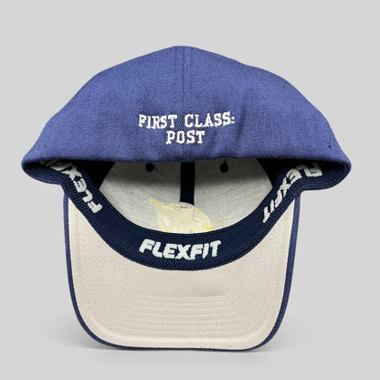 Raree Finds navy blue X-Men First Class film crew Flexfit hat showing interior First Class Post embroidery