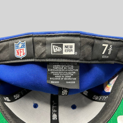 Raree Finds New Era 59FIFTY New England Patriots hat interior label showing size 7 5/8 and official NFL branding
