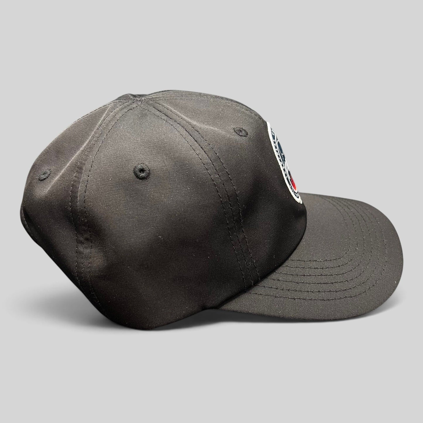 Raree Finds PING black golf strapback hat with SensorCool moisture-wicking fabric and circular mountain patch logo
