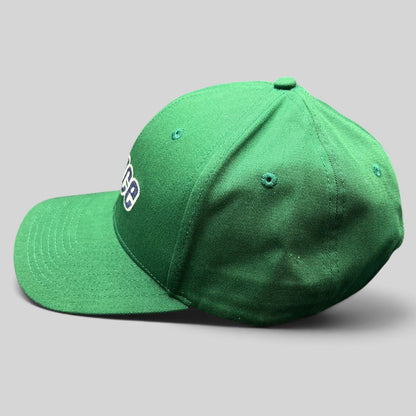 Raree Finds Prince Pickleball green strapback hat with white embroidered script logo on the front