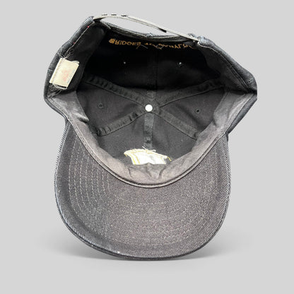 Raree Finds vintage 1997 Rolling Stones Bridges to Babylon black cotton snapback hat interior view with brand tag