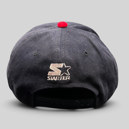Raree Finds vintage 1996 Atlanta Olympics Starter snapback hat back view showing embroidered logo and black snap closure