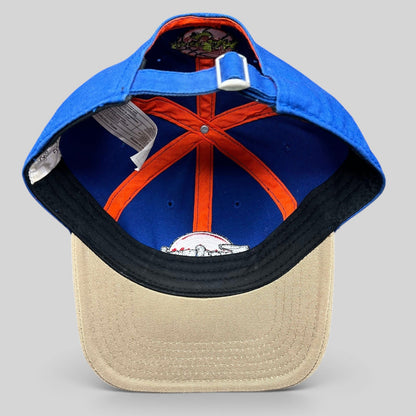 Raree Finds Warner Bros Space Jam Tune Squad strapback hat interior view showing blue crown and khaki brim