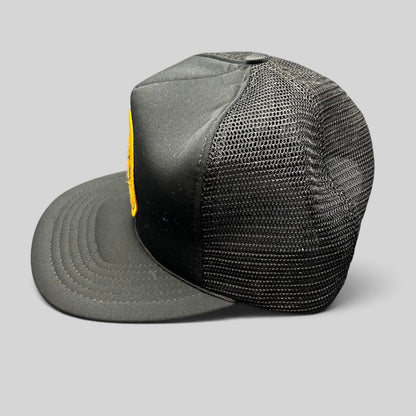 Raree Finds vintage black foam trucker hat with California Specialized Training Institute embroidered patch