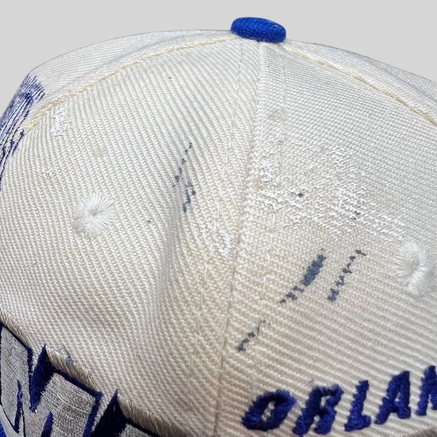 Raree Finds vintage Sports Specialties Orlando Magic shadow snapback hat with white crown and blue embroidery