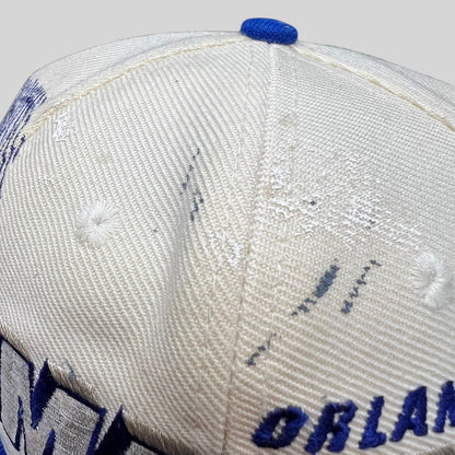Raree Finds vintage Sports Specialties Orlando Magic shadow snapback hat with white crown and blue embroidery