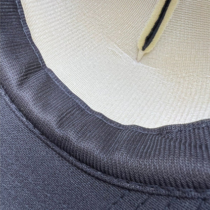 Raree Finds vintage 1989 The Who trucker hat interior showing black foam lining and mesh construction
